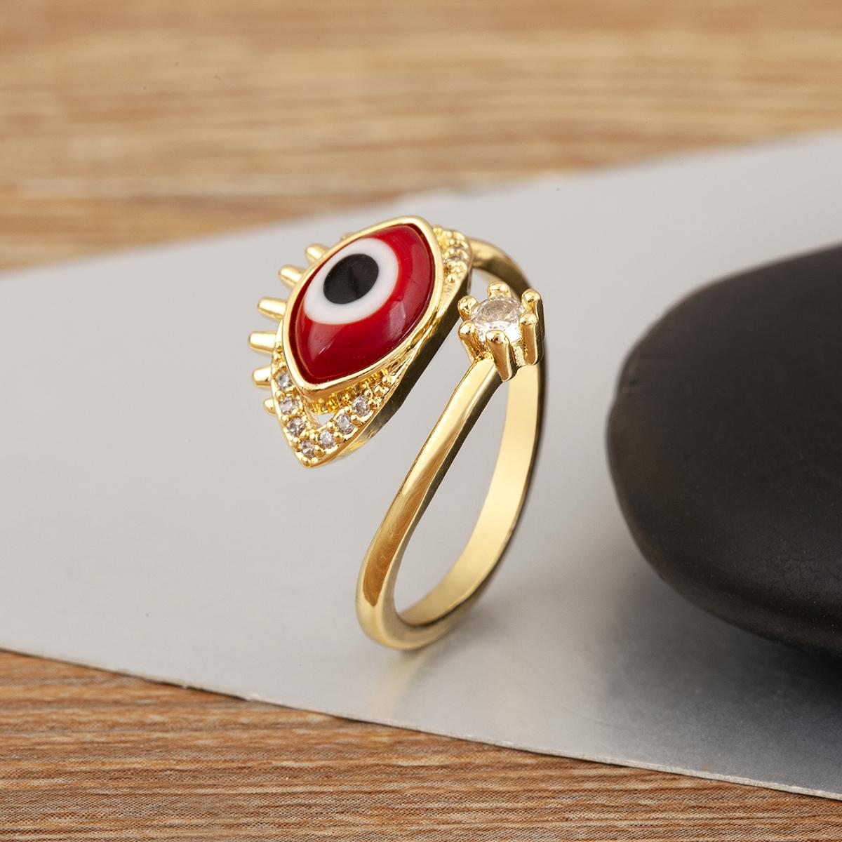 Nidin New Trendy Copper 4 Colors Evil Eye Open Rings Adjustable For Women Men Personality Inlaid Crystal Zircon Finger Jewelry resizable
Nidin New Trendy Copper 4 Colors Evil Eye Open Rings Adjustable For Women Men Personality Inlaid Crystal Zircon Finger Jewelry resizable