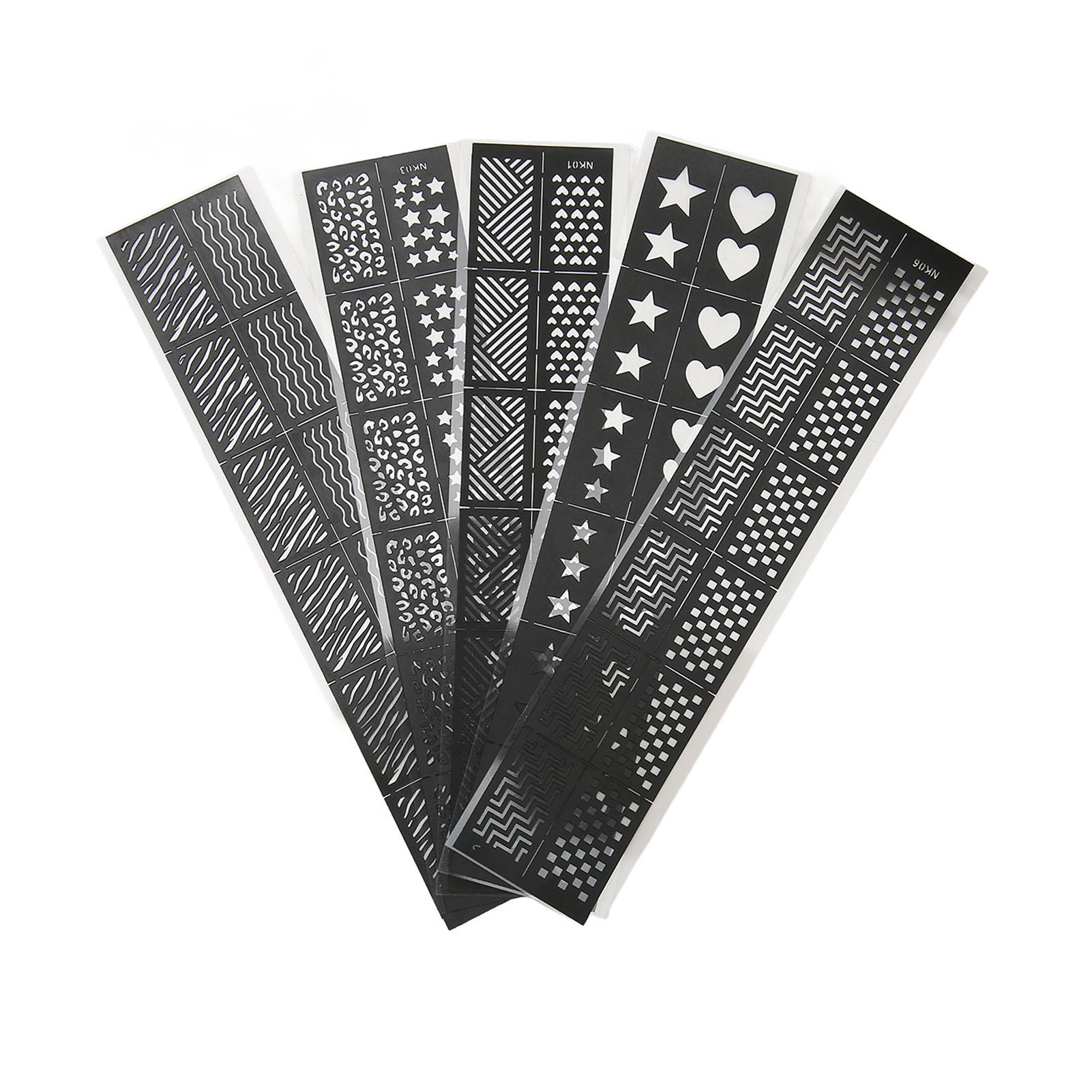 5 Sheets Nail Art Printing Template Different Patterns Hollow Out Nail Decals Stamping Stencil Plates
5 Sheets Nail Art Printing Template Different Patterns Hollow Out Nail Decals Stamping Stencil Plates