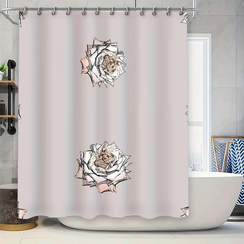 Luxury Rose Shower Curtainwaterproof Fabric With Black White Floral Print Perfect For Bathrooms! (Custom Size Available) W60H190(CM)-1 Pcs
Luxury Rose Shower Curtainwaterproof Fabric With Black White Floral Print Perfect For Bathrooms! (Custom Size Available) W60H190(CM)-1 Pcs