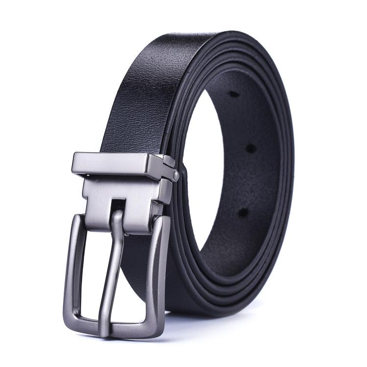 Унисекс ремень из натуральной кожи для молодежи - Простой корейский стиль с пряжкой-штифтом 80 CM