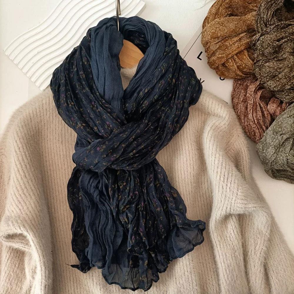 Long Strip Scarf For Woman Thin Sunscreen Headscarf Small Floral Print Pleated Shawl Outdoor Cotton Linen Women s Scarf Winter One Size
Long Strip Scarf For Woman Thin Sunscreen Headscarf Small Floral Print Pleated Shawl Outdoor Cotton Linen Women s Scarf Winter One Size
