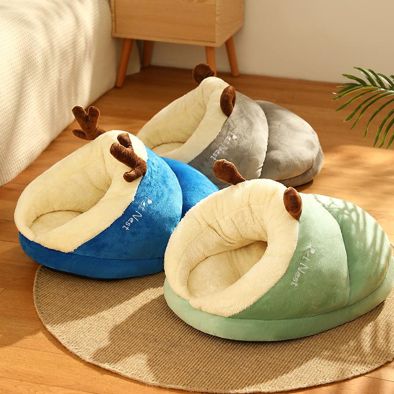 Pet Nest Cat Dog House Semi Enclosed Winter Warm Thick Slipper Small Dogs House Soft Washable Portable Sleeping Cave
Pet Nest Cat Dog House Semi Enclosed Winter Warm Thick Slipper Small Dogs House Soft Washable Portable Sleeping Cave