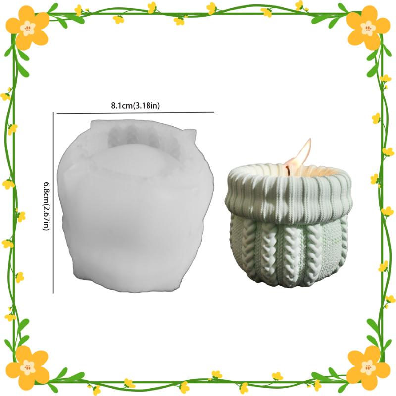Knit Hat Plaster Candle Holder Silicone Mold DIY Reusable Create Candle Cup Cement Concrete Storage Containers Epoxy Resin Molds
Knit Hat Plaster Candle Holder Silicone Mold DIY Reusable Create Candle Cup Cement Concrete Storage Containers Epoxy Resin Molds