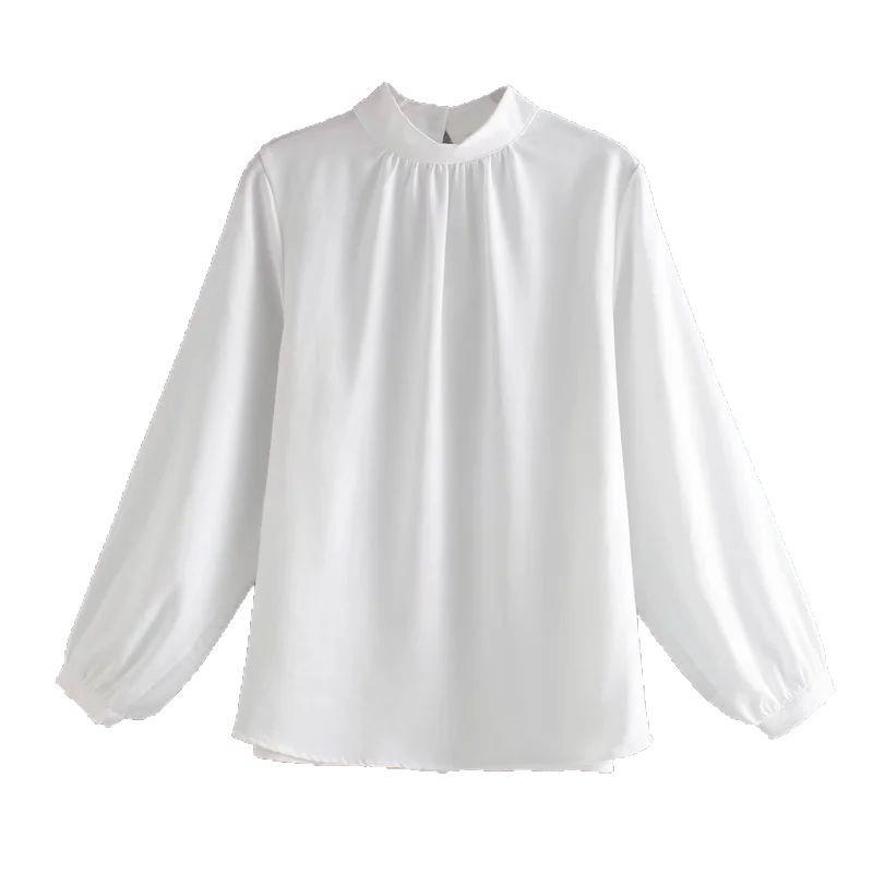 Весна 2025 Женская европейская и американская атласная рубашка-пуловер свободного кроя со стойкой Small белый
Весна 2025 Женская европейская и американская атласная рубашка-пуловер свободного кроя со стойкой Small белый