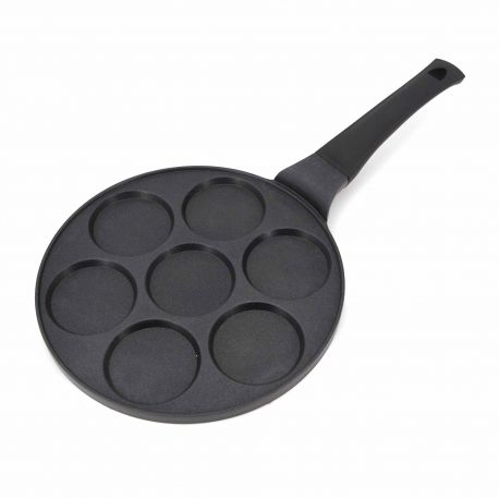 Жёсткая сковорода для блинов CHEFFINGER с антипригарным покрытием, 7 отверстий, 26 см 
Жёсткая сковорода для блинов CHEFFINGER с антипригарным покрытием, 7 отверстий, 26 см