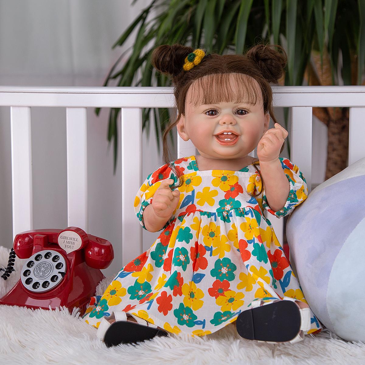 Силиконовые 22 дюймовый новорожденный Baby Dolls Смотреть Реальный Улыбающийся Возрожденный Baby Baby Doll Водонепроницаемый Playmate на день рождения подарок
Силиконовые 22 дюймовый новорожденный Baby Dolls Смотреть Реальный Улыбающийся Возрожденный Baby Baby Doll Водонепроницаемый Playmate на день рождения подарок