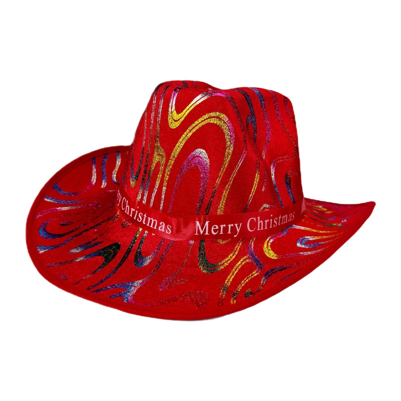 Christmas Western Cowboy Hat Stylish Versatile Lightweight Costume Accessory Party Hat for Themed Party Photo Prop Carnivals
Christmas Western Cowboy Hat Stylish Versatile Lightweight Costume Accessory Party Hat for Themed Party Photo Prop Carnivals