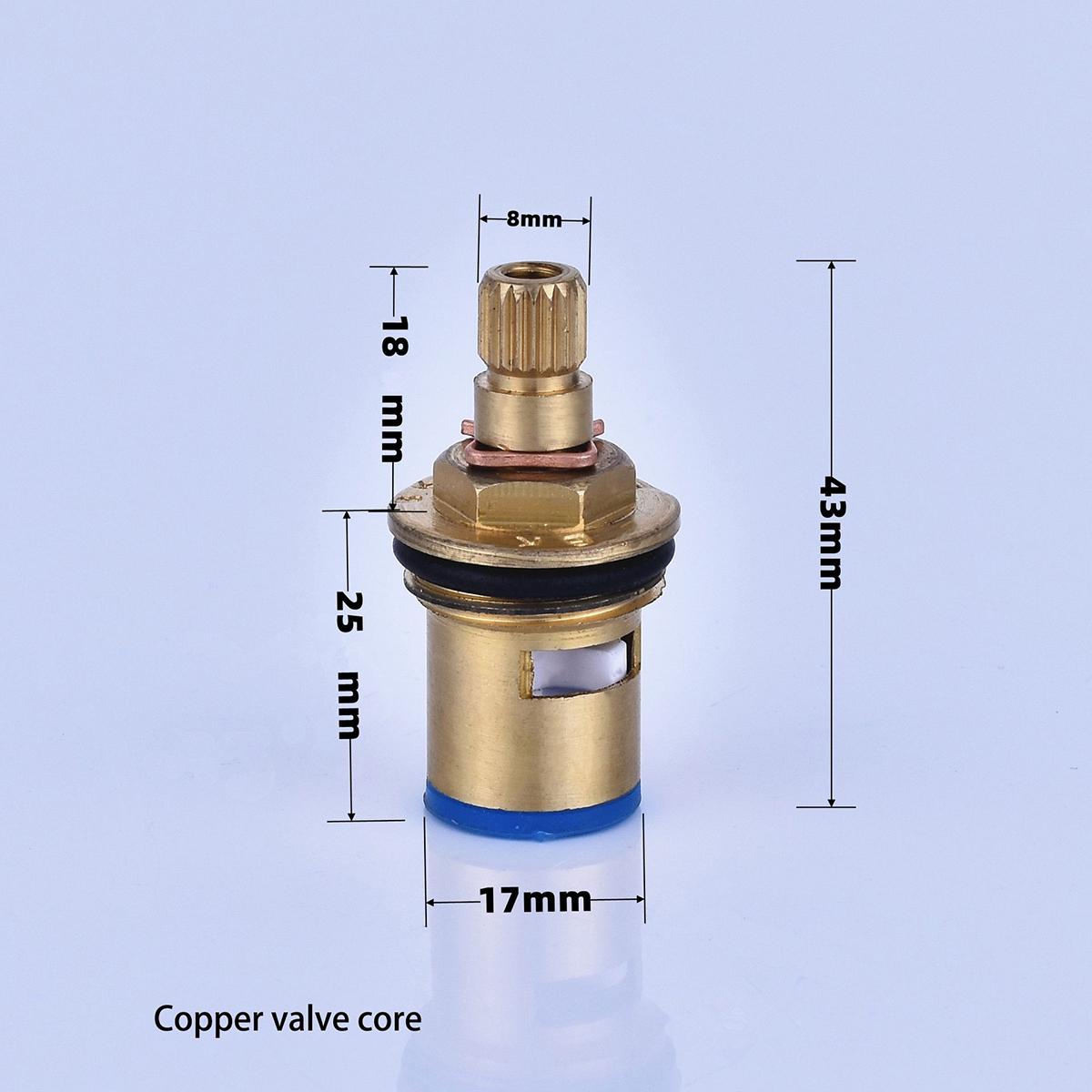 All brass angle valve spool brass faucet spool positive and negative outlet Applicable to fast open faucet
All brass angle valve spool brass faucet spool positive and negative outlet Applicable to fast open faucet