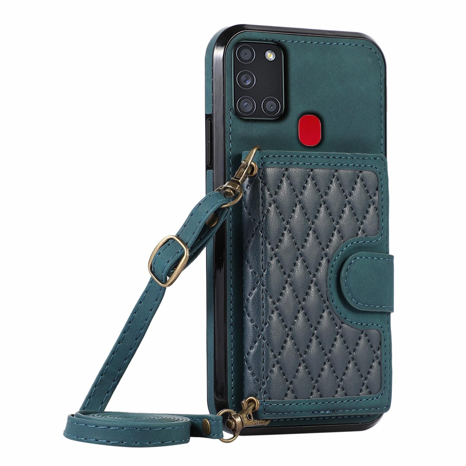 For Samsung Galaxy A21s Phone Case TPU+PU Leather Phone Cover with Card Holder Green
For Samsung Galaxy A21s Phone Case TPU+PU Leather Phone Cover with Card Holder Green