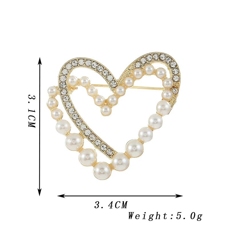Sweet Double Layer Heart Shape Brooches for Women Girls Romantic Zircon Trendy Geometry Imitation Pearl Rhinestones Brooch Pins
Sweet Double Layer Heart Shape Brooches for Women Girls Romantic Zircon Trendy Geometry Imitation Pearl Rhinestones Brooch Pins