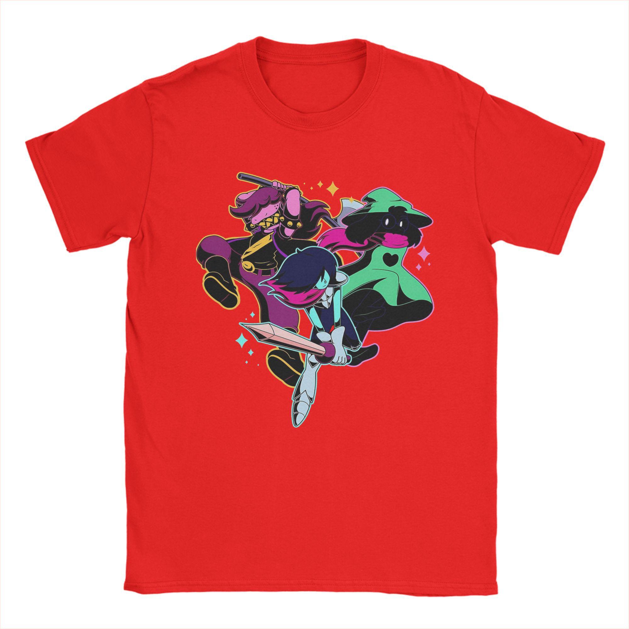 Игровые футболки Deltarune Kris Ralsei Susie для мужчин Повседневная футболка с коротким рукавом и круглым вырезом 100% хлопок Классические топы S
Игровые футболки Deltarune Kris Ralsei Susie для мужчин Повседневная футболка с коротким рукавом и круглым вырезом 100% хлопок Классические топы S