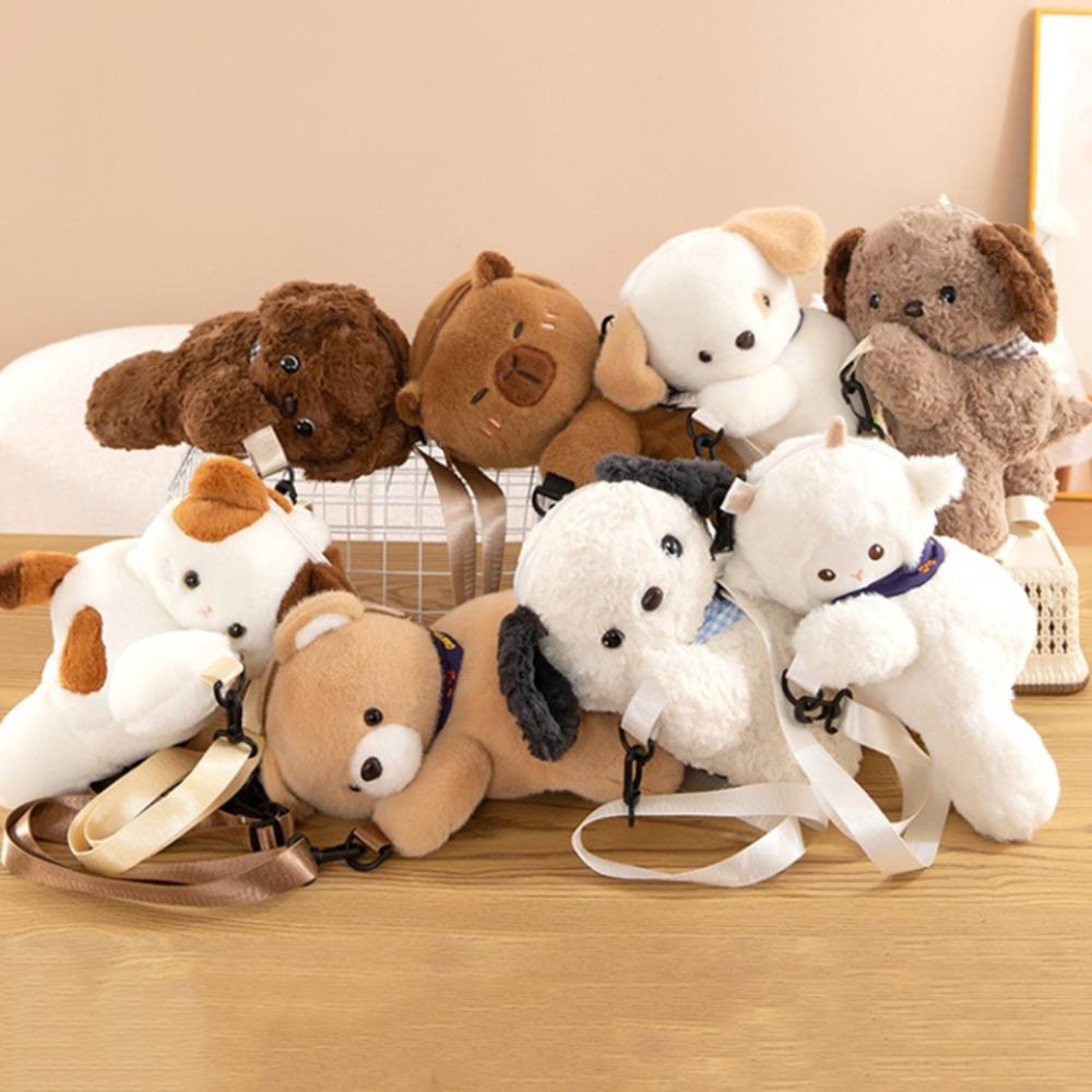 Bear Capybara Crossbody Bag Plush Toy Animal Shoulder Bag Sweet Children Backpack Students shoulder bag style 2
Bear Capybara Crossbody Bag Plush Toy Animal Shoulder Bag Sweet Children Backpack Students shoulder bag style 2