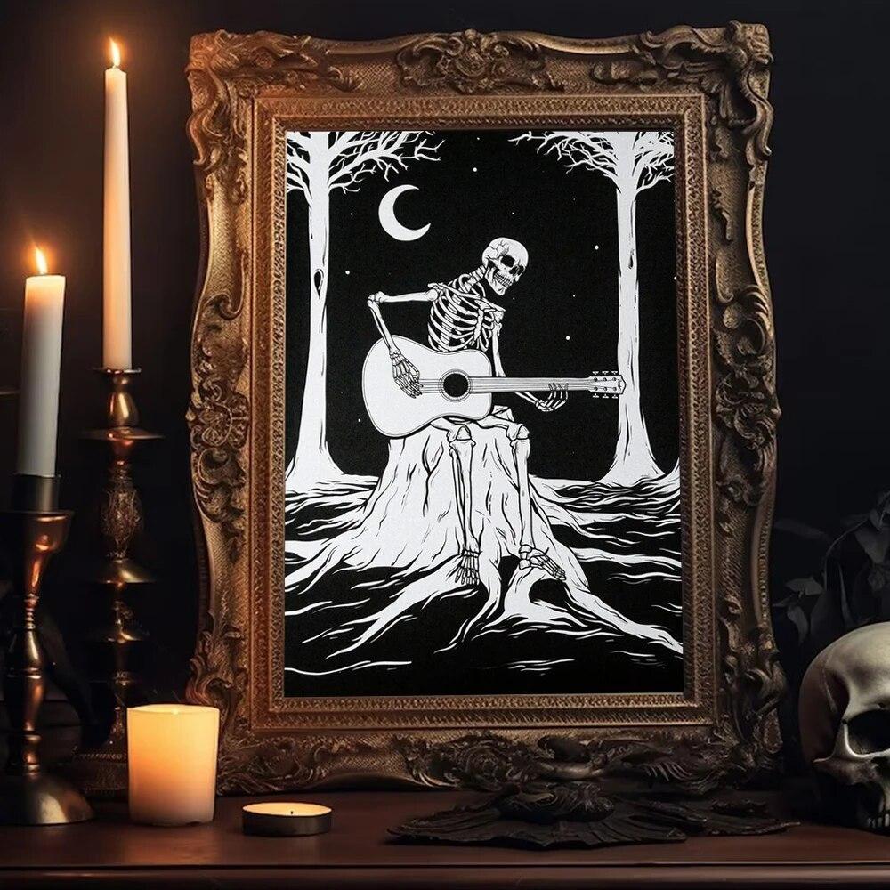 Черно-белый готический скелет, холст, картина, настенное искусство, темно-академия, искусство, абстрактный череп, печать плакатов для гостиной, домашний декор, без рамки 21*30cm
Черно-белый готический скелет, холст, картина, настенное искусство, темно-академия, искусство, абстрактный череп, печать плакатов для гостиной, домашний декор, без рамки 21*30cm