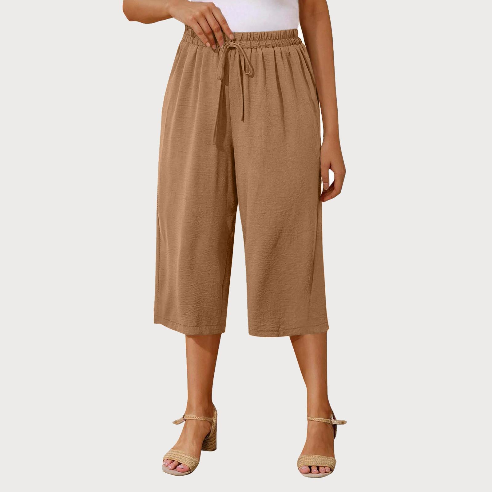 Women s High Waist Color Casual Trousers Workout Pants 1/2 Shorts XL хакі
Women s High Waist Color Casual Trousers Workout Pants 1/2 Shorts XL хакі