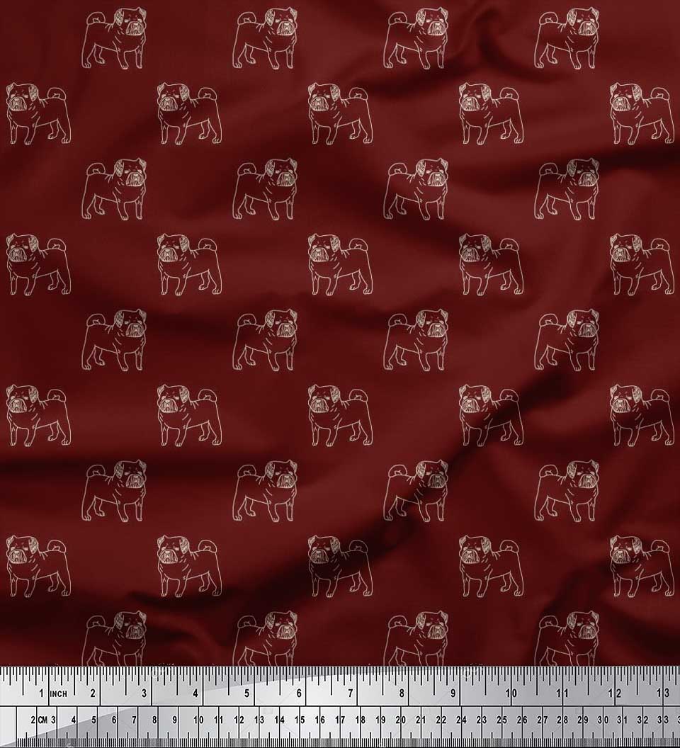 Тканина Soimoi Japan Crepe Satin Тканина з принтом собаки мопса на метри 42 дюйми 42 Inch Wide - Poly Crepe вина червоного кольору
Тканина Soimoi Japan Crepe Satin Тканина з принтом собаки мопса на метри 42 дюйми 42 Inch Wide - Poly Crepe вина червоного кольору