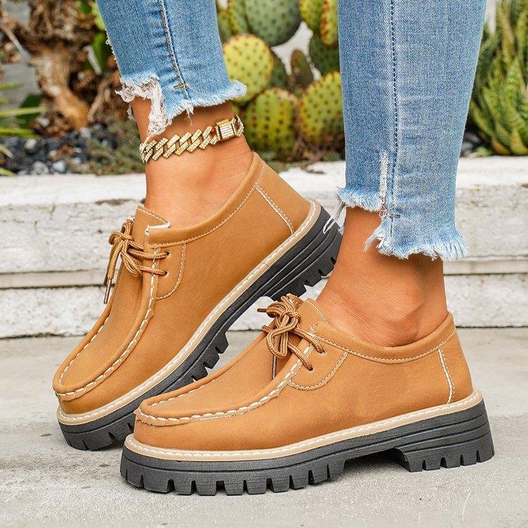 Женские туфли на блочном каблуке, нескользящие, на шнуровке, кожаные, весенне-осенние, однотонные, лоферы в британском стиле 43 коричневый
Женские туфли на блочном каблуке, нескользящие, на шнуровке, кожаные, весенне-осенние, однотонные, лоферы в британском стиле 43 коричневый