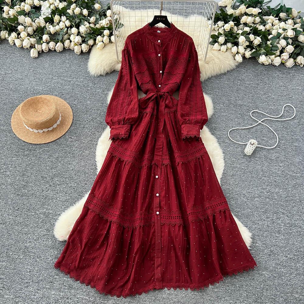 Винтажное сексуальное кружевное платье со шнуровкой, блестящее, А-силуэта, с длинными рукавами, шикарное летнее пляжное платье, Vestidos, женские платья для отпуска One Size кларет
Винтажное сексуальное кружевное платье со шнуровкой, блестящее, А-силуэта, с длинными рукавами, шикарное летнее пляжное платье, Vestidos, женские платья для отпуска One Size кларет