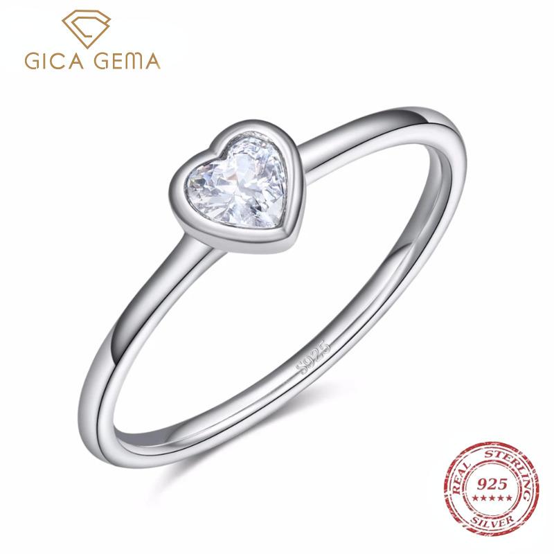 Gica Gema Новая мода настоящее серебро 925 пробы ясное сердце CZ кольца классический серебряный палец кольцо для женщин вечерние свадебные украшения Anel
Gica Gema Новая мода настоящее серебро 925 пробы ясное сердце CZ кольца классический серебряный палец кольцо для женщин вечерние свадебные украшения Anel
