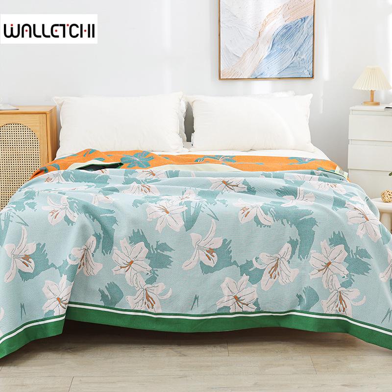 Flower Summer Blanket Bedspread for Sofa Beds Cotton Gauze 230*250 48*74 Pillowcases High Quality 230x250cm
Flower Summer Blanket Bedspread for Sofa Beds Cotton Gauze 230*250 48*74 Pillowcases High Quality 230x250cm