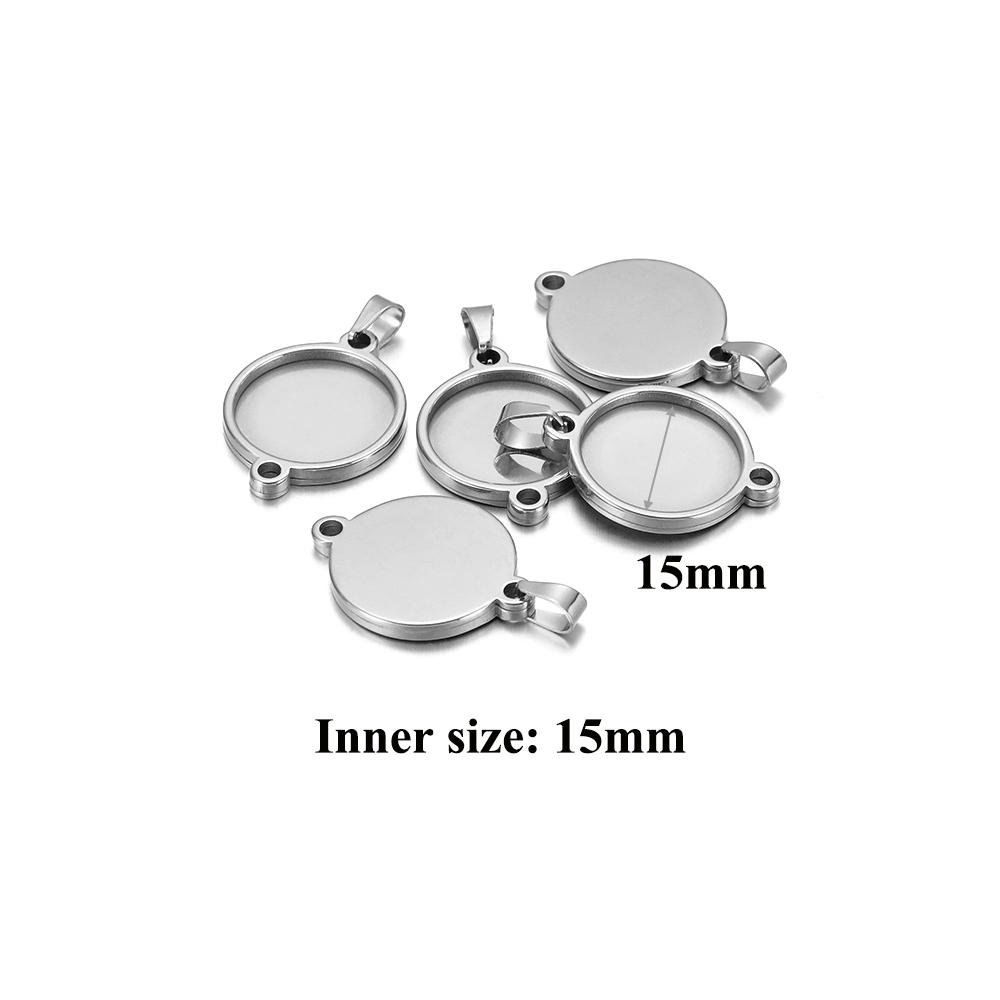 5Pcs Stainless Steel 18*25mm Drop Cabochon Cameo Base Setting Charms Round 15mm Connectors Pendant Necklace Jewelry Findings
5Pcs Stainless Steel 18*25mm Drop Cabochon Cameo Base Setting Charms Round 15mm Connectors Pendant Necklace Jewelry Findings
