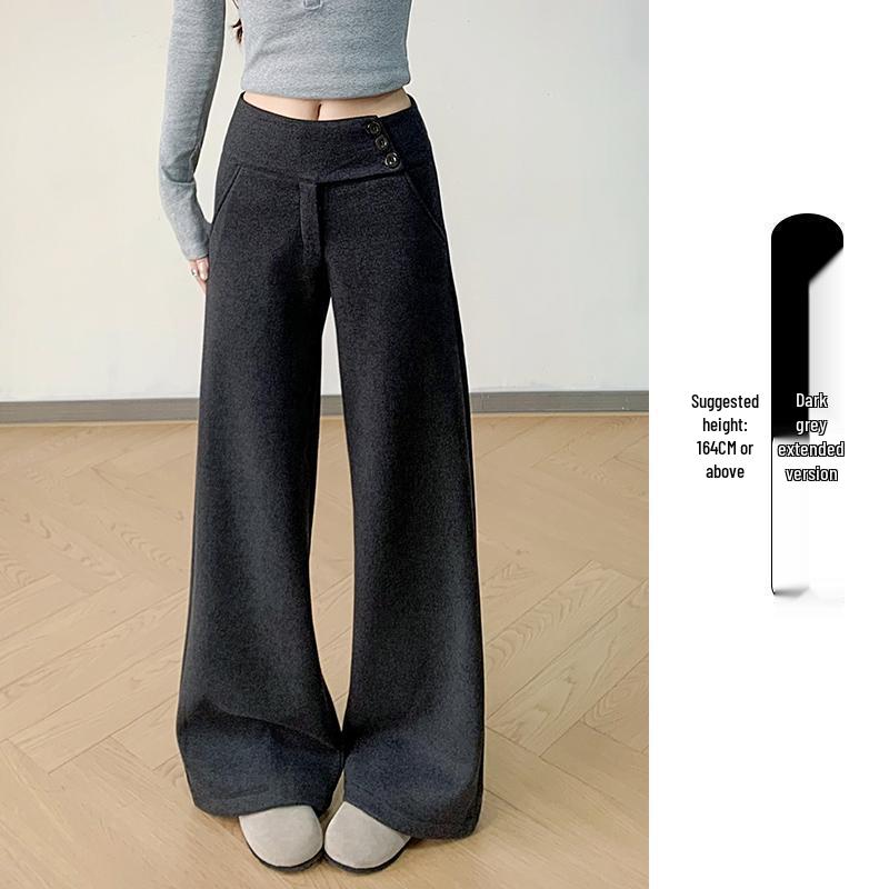 Women s Winter 2025 Deep Gray Wool Blend Wide-Leg Suit Pants - Loose & Flattering Design L
Women s Winter 2025 Deep Gray Wool Blend Wide-Leg Suit Pants - Loose & Flattering Design L