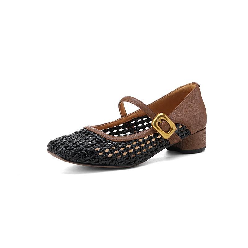 Mesh Mary Jane Flat Shoes Vintage Square Toe Woven Hollow-out Office Lady Thick High Bottom Pumps Women Fashion Sandals 40 чорний
Mesh Mary Jane Flat Shoes Vintage Square Toe Woven Hollow-out Office Lady Thick High Bottom Pumps Women Fashion Sandals 40 чорний
