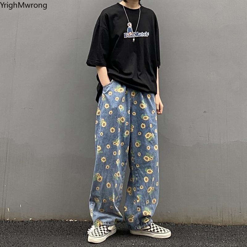 Свободные прямые джинсовые брюки с эластичной резинкой на талии и принтом маргаритки, летние тонкие джинсы, подходят для женщин и мужчин
Свободные прямые джинсовые брюки с эластичной резинкой на талии и принтом маргаритки, летние тонкие джинсы, подходят для женщин и мужчин