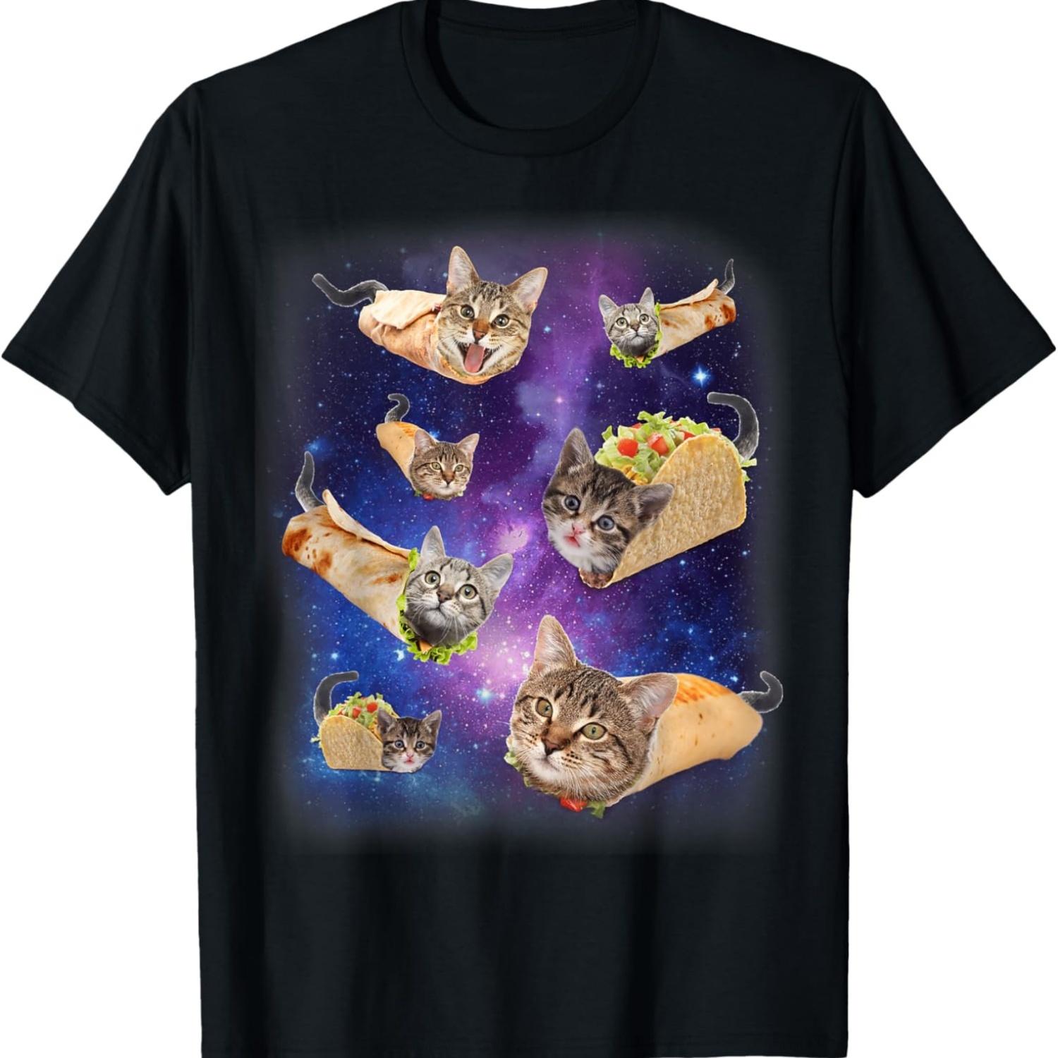 Burrito Cat and Taco Cat Space Galaxy Meme Tacocat Silly T-Shirt S чёрный
Burrito Cat and Taco Cat Space Galaxy Meme Tacocat Silly T-Shirt S чёрный