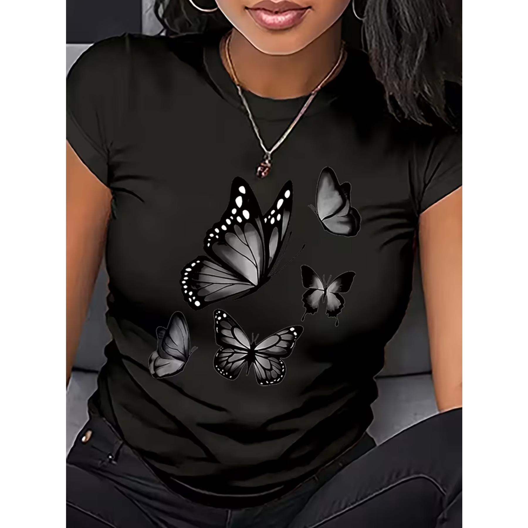 Women s Butterfly Print T-shirt, Short Sleeve Crew Neck Casual Top for Summer & Spring, Women s Clothing XXL
Women s Butterfly Print T-shirt, Short Sleeve Crew Neck Casual Top for Summer & Spring, Women s Clothing XXL