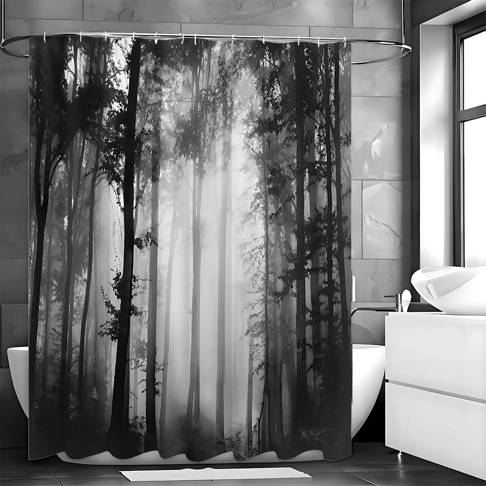 Black Mist Forest Bathroom Decorative Shower Curtain with Hook Waterproof Shower Curtain Bathroom Bathtub Curtain W90xH180cm
Black Mist Forest Bathroom Decorative Shower Curtain with Hook Waterproof Shower Curtain Bathroom Bathtub Curtain W90xH180cm
