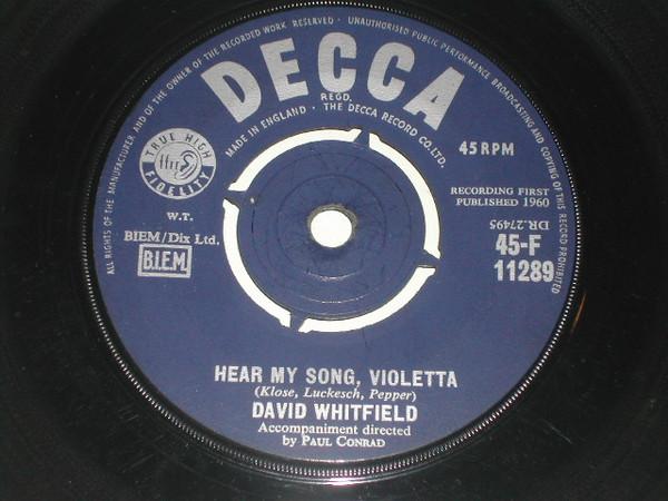 7inch Record DAVID WHITFIELD I Believe F11289 Decca 1960 UK Pop Used
7inch Record DAVID WHITFIELD I Believe F11289 Decca 1960 UK Pop Used