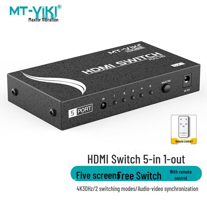 MT-viki 5-Port HDMI Switcher
MT-viki 5-Port HDMI Switcher
