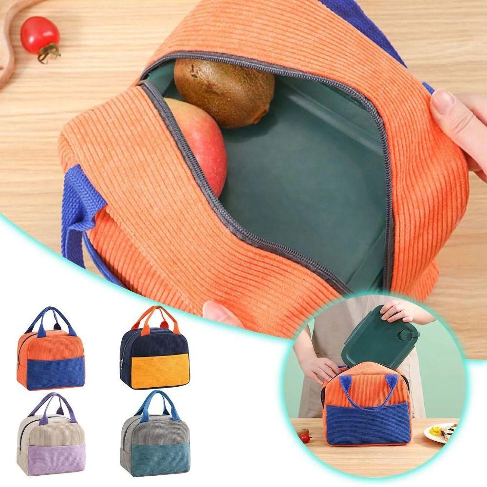 Combination Color Corduroy Insulation Bag Layer Material Food Thermal Bag Camping Handbag
Combination Color Corduroy Insulation Bag Layer Material Food Thermal Bag Camping Handbag