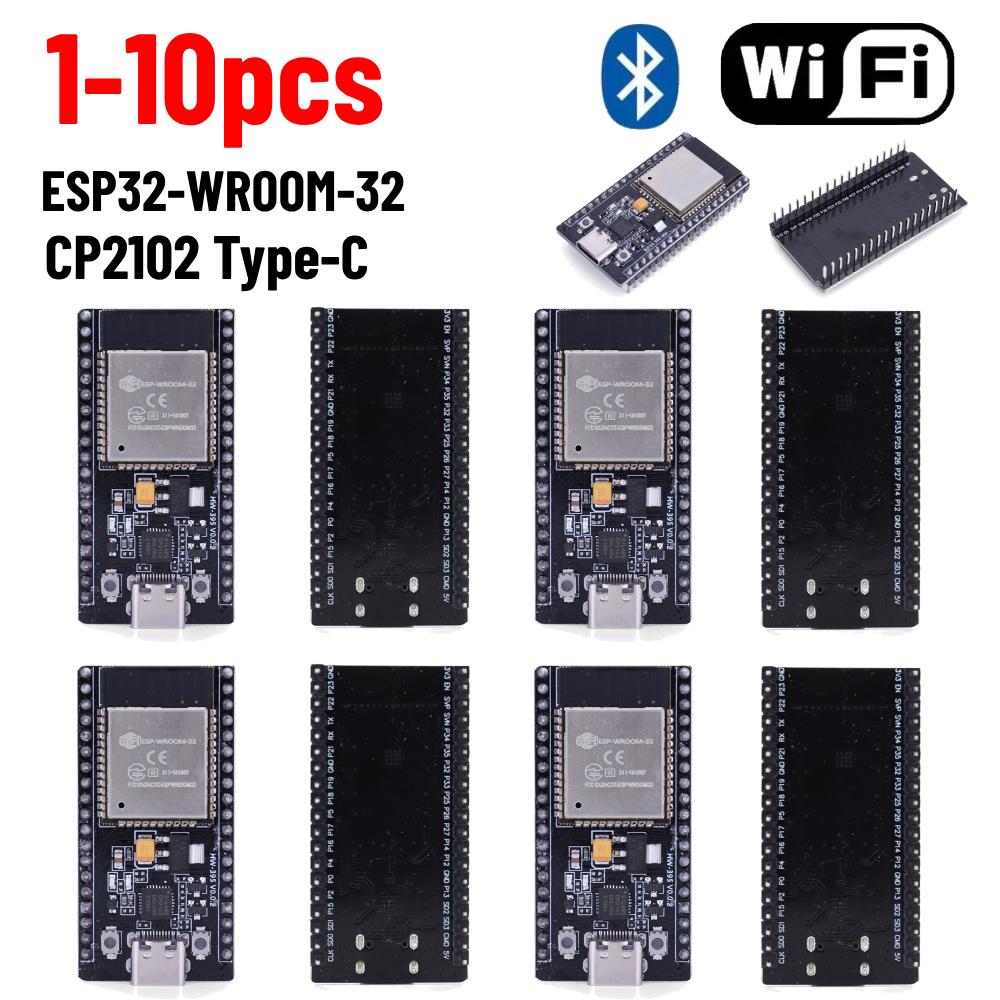 ESP32-WROOM-32 CP2102 Micro TYPE-C Плата розробки 32Мбіт SPI Flash Плата розширення ESP32 Модуль WiFi BT BLE MCU 2412-2484МГц
ESP32-WROOM-32 CP2102 Micro TYPE-C Плата розробки 32Мбіт SPI Flash Плата розширення ESP32 Модуль WiFi BT BLE MCU 2412-2484МГц