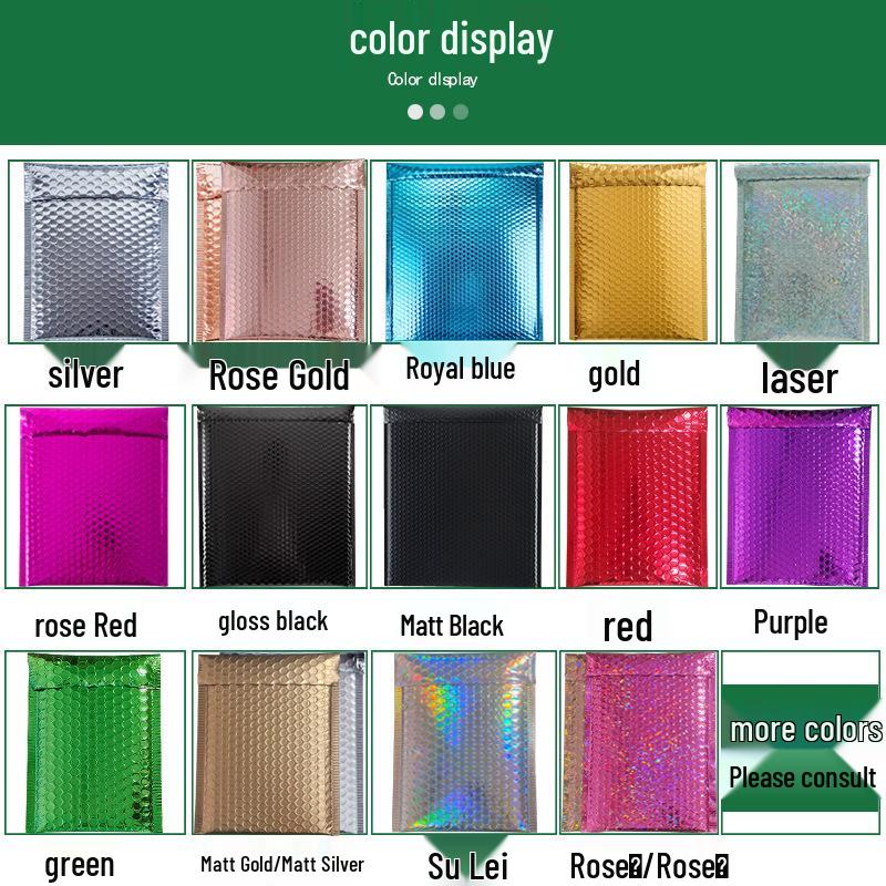 Gold Plated Aluminum Foil Bubble Mailer - Thick Self-Adhesive Metal Envelope for Clothes & Gifts Gold 15*13+4CM, 600 per box, 10 pcs
Gold Plated Aluminum Foil Bubble Mailer - Thick Self-Adhesive Metal Envelope for Clothes & Gifts Gold 15*13+4CM, 600 per box, 10 pcs