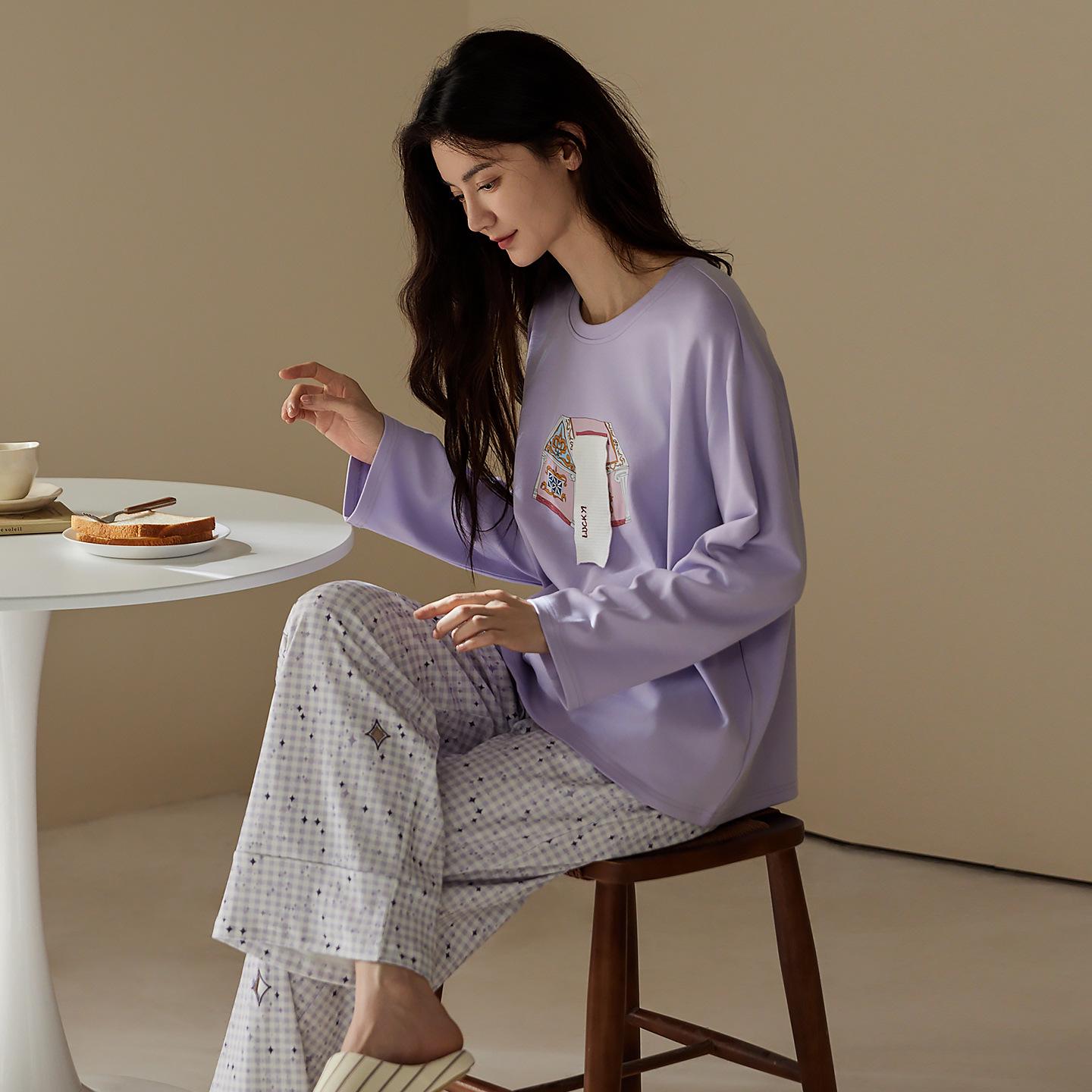 2025 Women s Purple Cotton Spandex Pajama Set - Long Sleeve Princess Style for Spring & Autumn M
2025 Women s Purple Cotton Spandex Pajama Set - Long Sleeve Princess Style for Spring & Autumn M