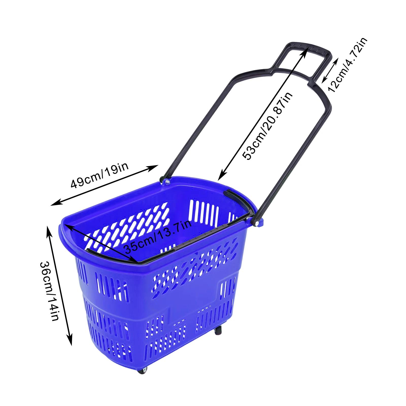 Trolley Rolling Shopping Baskets 6 pcs Plastic 35L with Handles Shopping Carts
Trolley Rolling Shopping Baskets 6 pcs Plastic 35L with Handles Shopping Carts