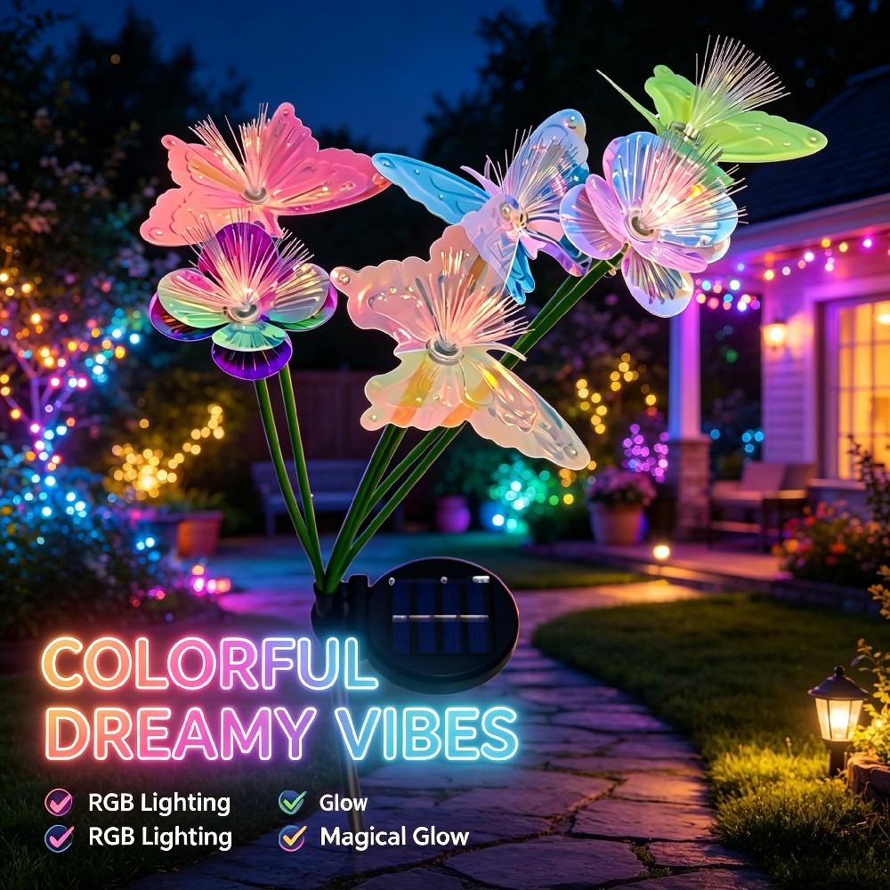 8/12/16-Head LED Solar Fiber Optic Butterfly & Petal Lights, 2 Modes Outdoor Landscape Lighting for Garden, Pathway, Lawn, Patio & Yard 2PC 6 Butterfly & 2 Petal різнокольоровий
8/12/16-Head LED Solar Fiber Optic Butterfly & Petal Lights, 2 Modes Outdoor Landscape Lighting for Garden, Pathway, Lawn, Patio & Yard 2PC 6 Butterfly & 2 Petal різнокольоровий