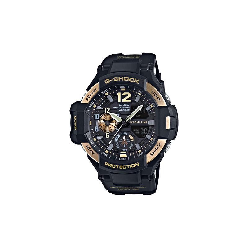 Casio CASIOG-SHOCK aviation series GRAVITYMASTER military style flight classic pointer dual display quartz movement resin strap Japanese GA-1100-9G чорний
Casio CASIOG-SHOCK aviation series GRAVITYMASTER military style flight classic pointer dual display quartz movement resin strap Japanese GA-1100-9G чорний