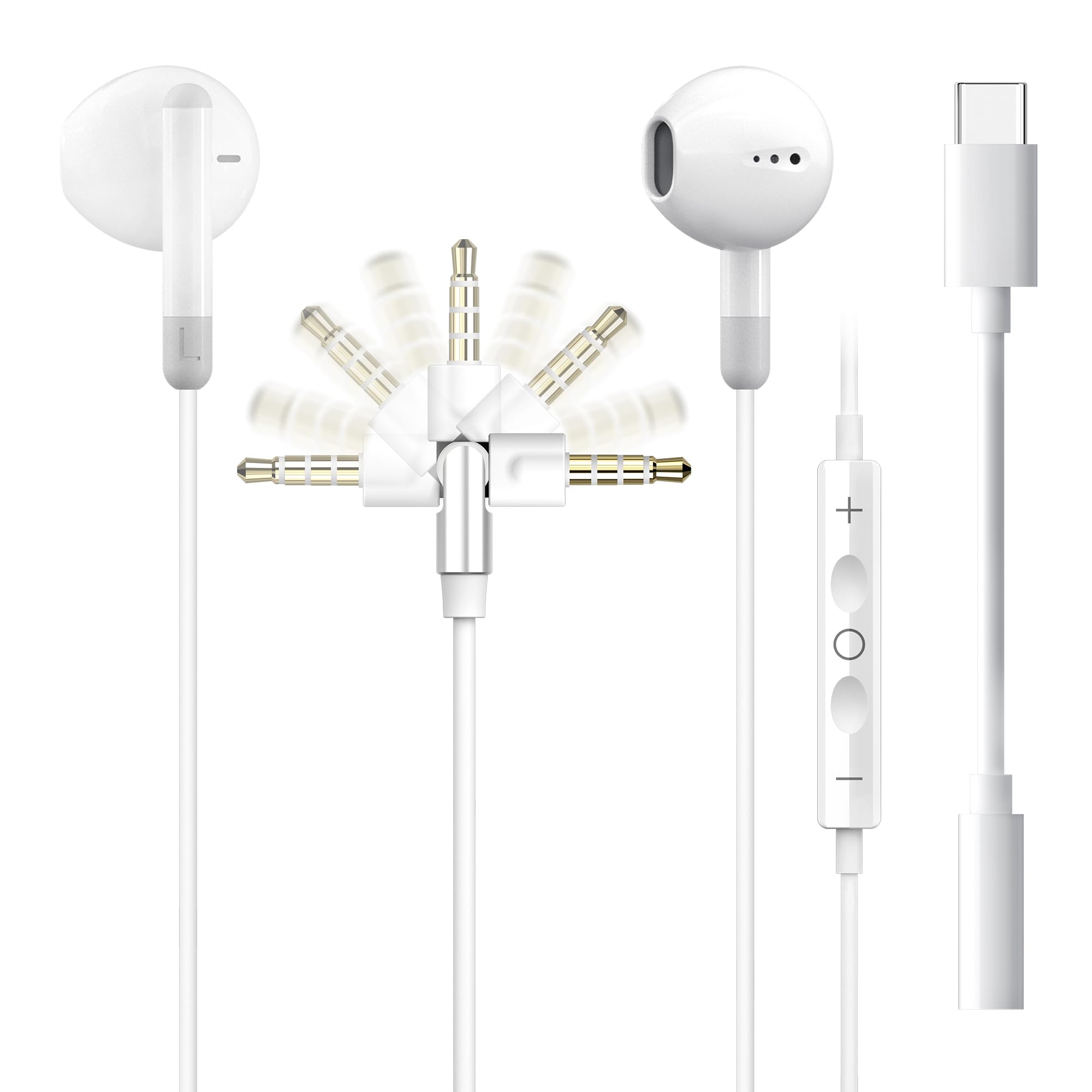 Smart Swing Wired Earphones with Type-C Adapter 180-Degree Swing Plug for Preventing Disconnections Supports Calls and Music Includes Mic and
Smart Swing Wired Earphones with Type-C Adapter 180-Degree Swing Plug for Preventing Disconnections Supports Calls and Music Includes Mic and