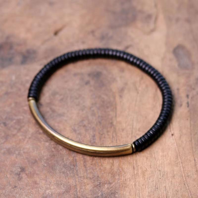 Black Ebony Space Beads Black Wood Bracelet Brass Charm Natural Retro Boho Simple Jewelry Summer Miyuki Jewelry
Black Ebony Space Beads Black Wood Bracelet Brass Charm Natural Retro Boho Simple Jewelry Summer Miyuki Jewelry