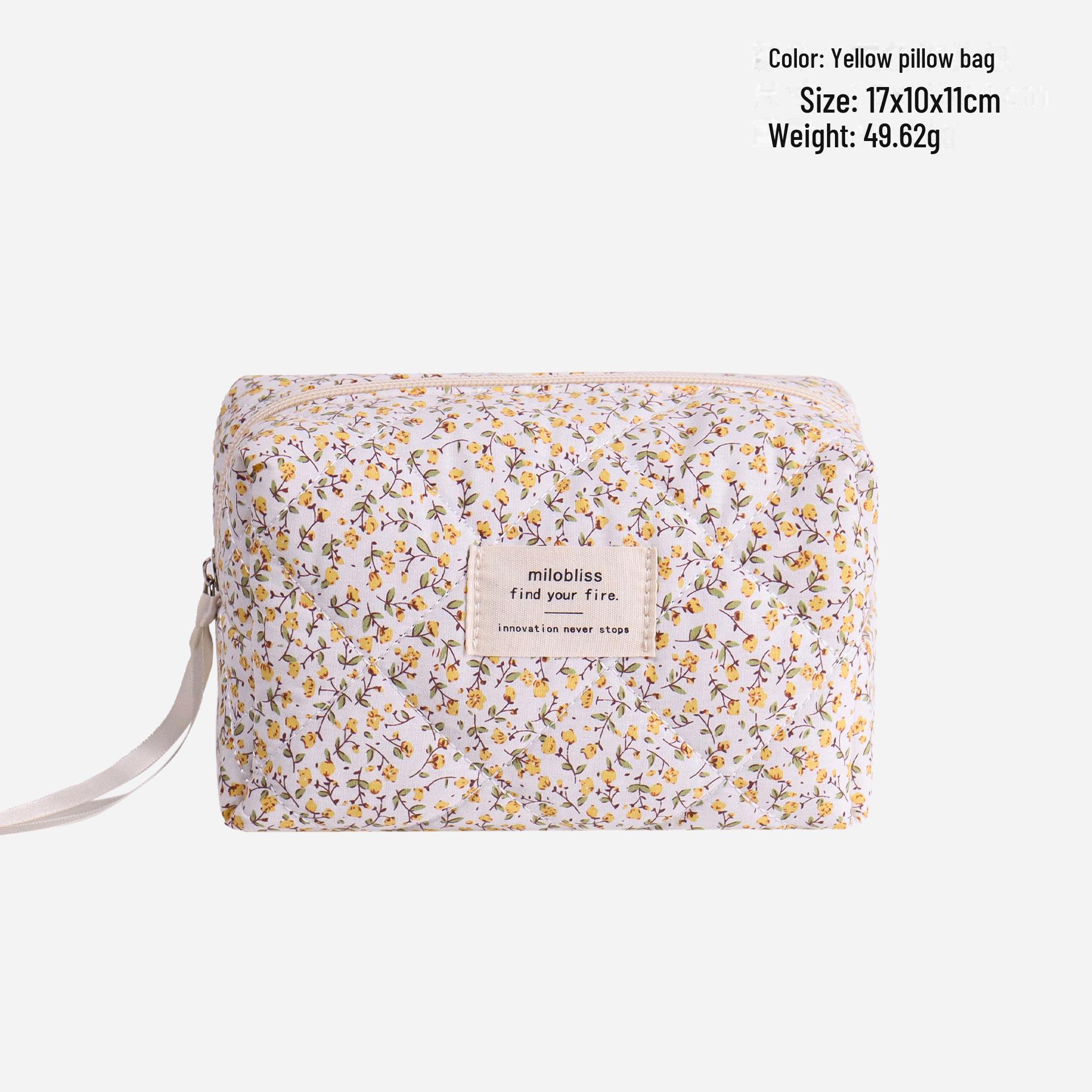 Бавовняна стьобана квіткова косметичка - велика місткість, висококласне, гарне зберігання pillow bag жовтий
Бавовняна стьобана квіткова косметичка - велика місткість, висококласне, гарне зберігання pillow bag жовтий