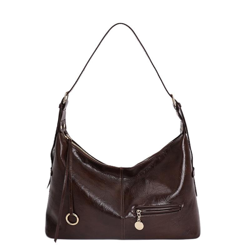 Vintage Brown Oil Wax Leather Tote Bag Retro Shoulder Handbag With Gold Hardware For Women Daily Commute Fashi Purse gifts кавовий
Vintage Brown Oil Wax Leather Tote Bag Retro Shoulder Handbag With Gold Hardware For Women Daily Commute Fashi Purse gifts кавовий