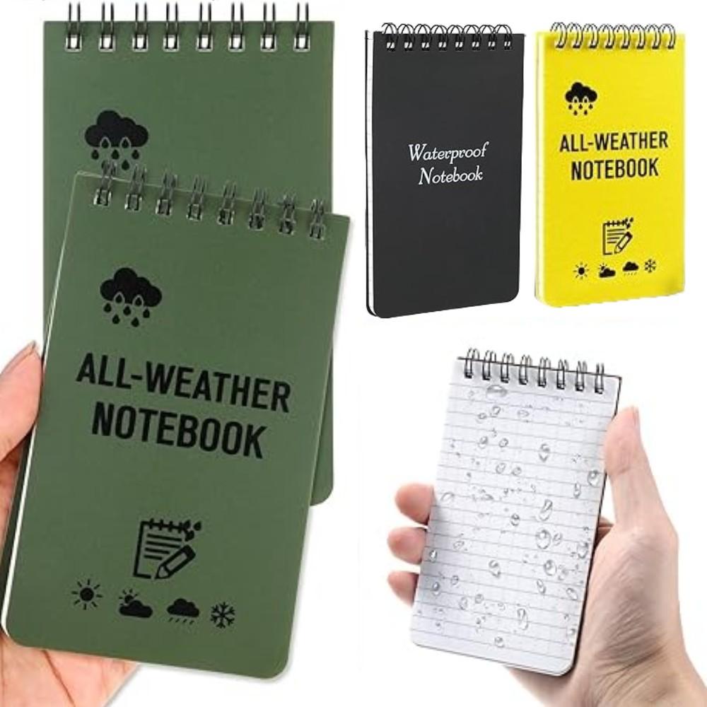 Waterproof Pocket Notebook Tactical All Weather Pocket Notepads With Lined Pages, Spiral Notebook Mini Memo Pad Note Pads 5 PCS зелёный
Waterproof Pocket Notebook Tactical All Weather Pocket Notepads With Lined Pages, Spiral Notebook Mini Memo Pad Note Pads 5 PCS зелёный