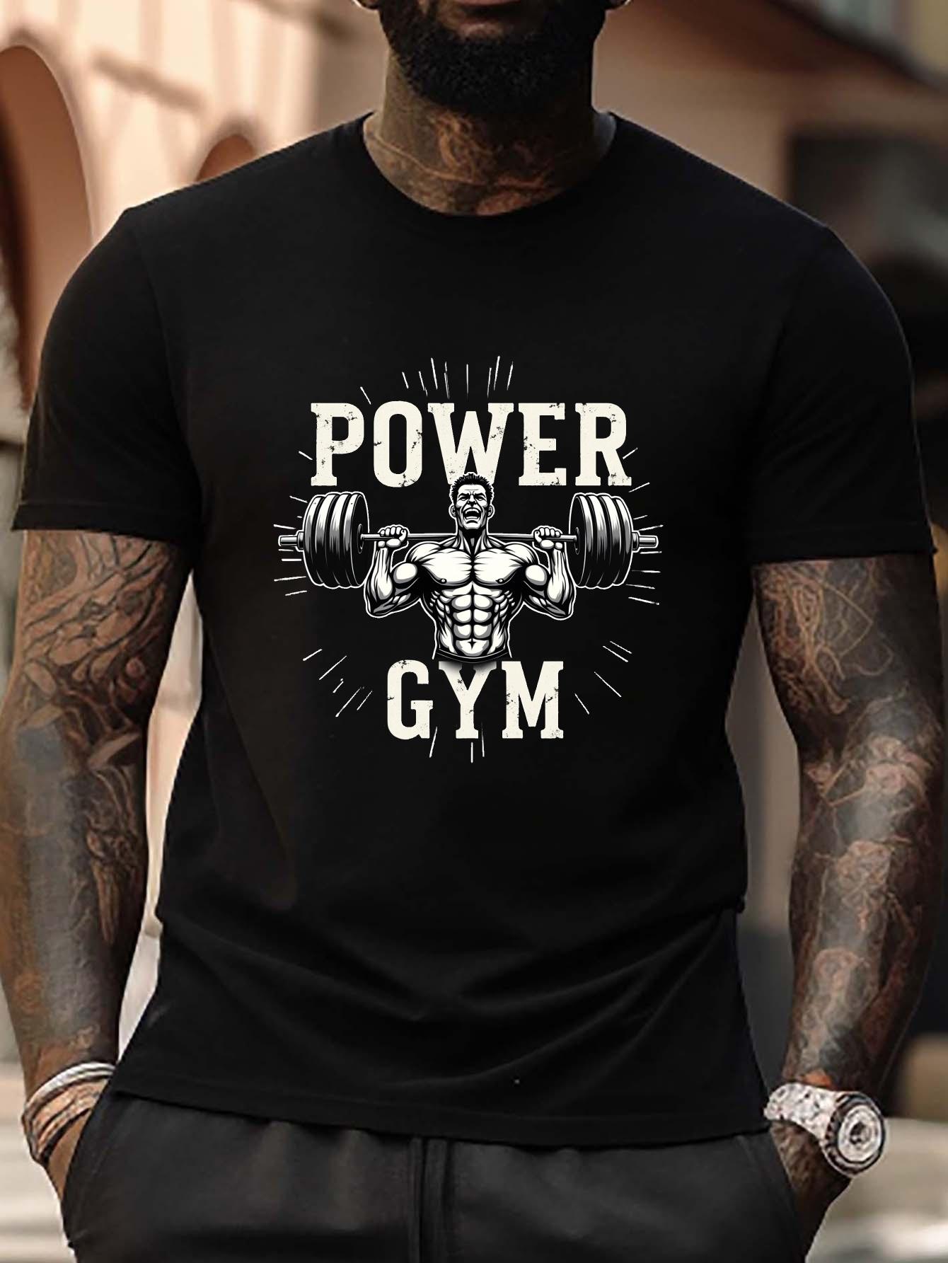Plus Size Power Gym Graphic T-shirt - Casual Crew Neck M
Plus Size Power Gym Graphic T-shirt - Casual Crew Neck M