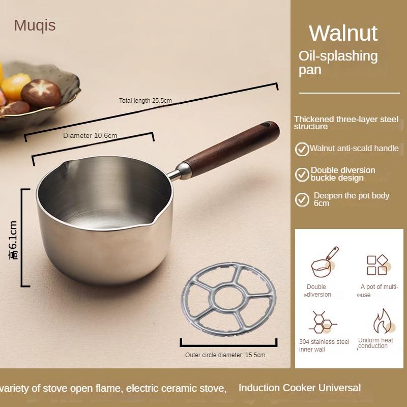 Hot Oil Small Pan Kitchen 304 Stainless Steel Multifunctional Oil Splashing Pan Simplicity Household Mini Fried Egg Hot Milk Pot
Hot Oil Small Pan Kitchen 304 Stainless Steel Multifunctional Oil Splashing Pan Simplicity Household Mini Fried Egg Hot Milk Pot