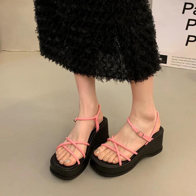 Fashion Brand Women Summer Chunky Adjustable Buckle Strap Shoes Wedge High Heel Comfy Peep Toe Sandals Thick Sole Platform Sandalias 35
Fashion Brand Women Summer Chunky Adjustable Buckle Strap Shoes Wedge High Heel Comfy Peep Toe Sandals Thick Sole Platform Sandalias 35