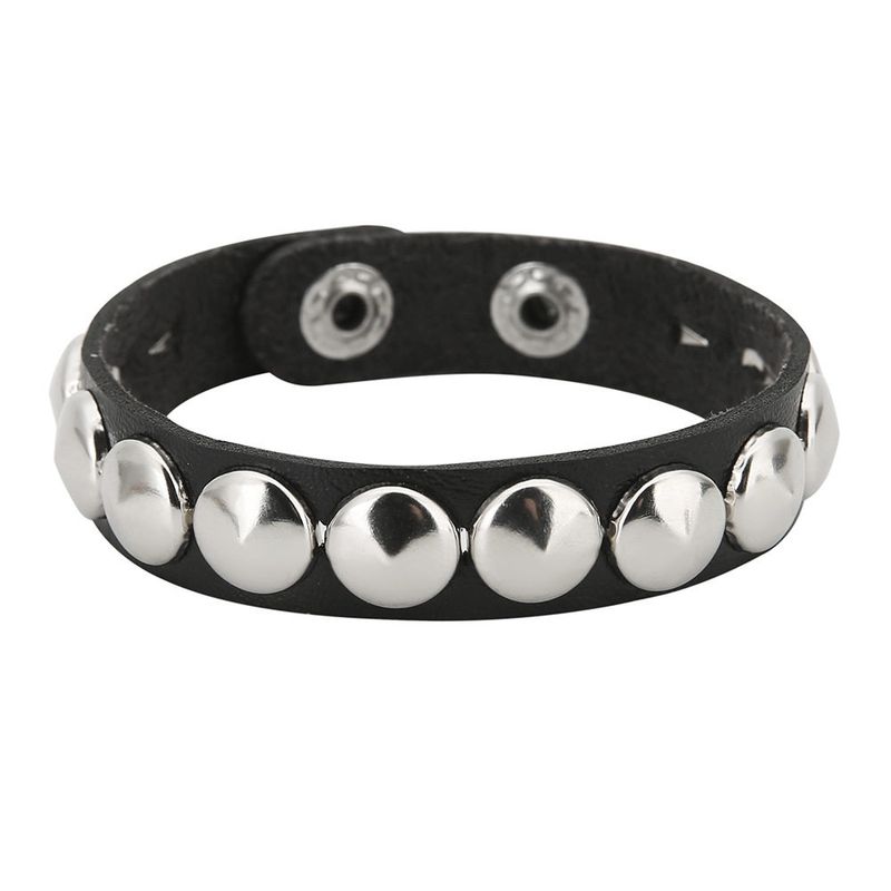 European and American Punk Style Single-Row Rivet Leather Bracelet for Women, Dark Y2K Hip-Hop Style Niche Chain Hand Accessory for Men Round
European and American Punk Style Single-Row Rivet Leather Bracelet for Women, Dark Y2K Hip-Hop Style Niche Chain Hand Accessory for Men Round