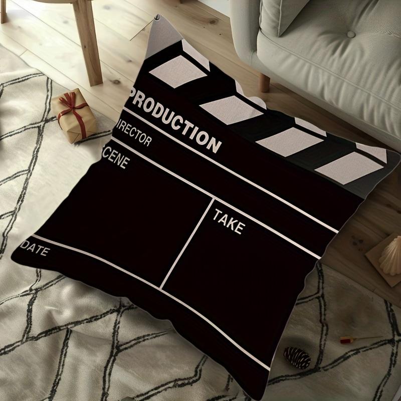 1 Piece Vintage Film Board Pillowcase - Single Side Printed 17.7x17.7 Zip Closure, Director/Scene/Framing Label, Home Theater & Living Room Decor 40x40
1 Piece Vintage Film Board Pillowcase - Single Side Printed 17.7x17.7 Zip Closure, Director/Scene/Framing Label, Home Theater & Living Room Decor 40x40