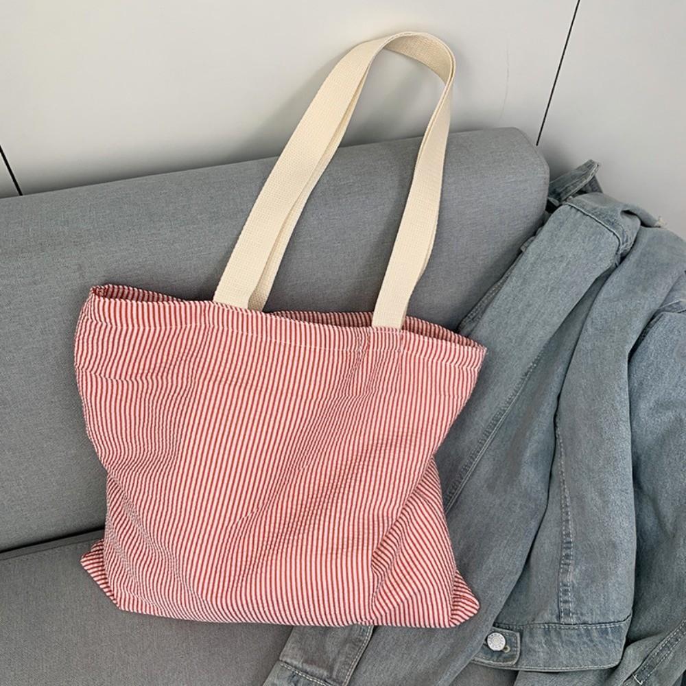 Stripe Contrast Color Canvas Shoulder Bag Simple Design Vintage Style Zipper Handbags Large Capacity Patchwork Shopping Bag красный
Stripe Contrast Color Canvas Shoulder Bag Simple Design Vintage Style Zipper Handbags Large Capacity Patchwork Shopping Bag красный